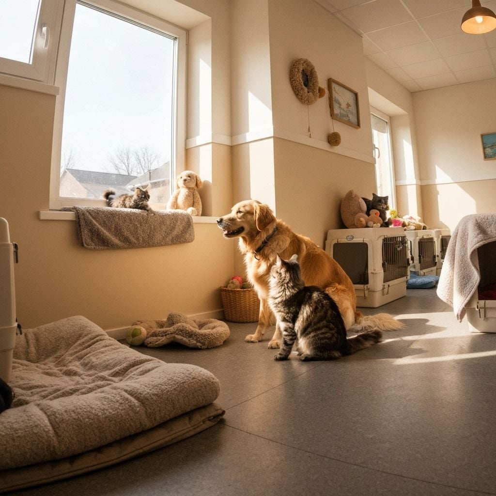 温かく迎え入れる保護犬猫シェルターの様子